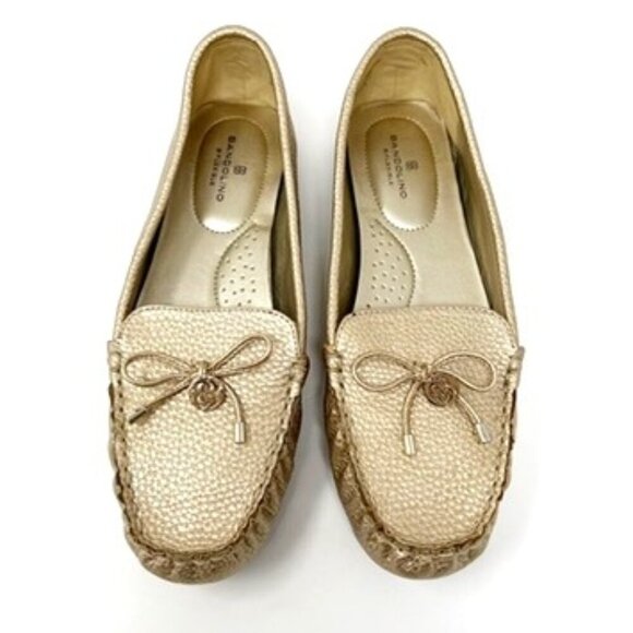 Bandolino B-Flexible Moccasin Loafer Women's Size 8 Metallic Gold Faux Leather - Picture 5 of 13